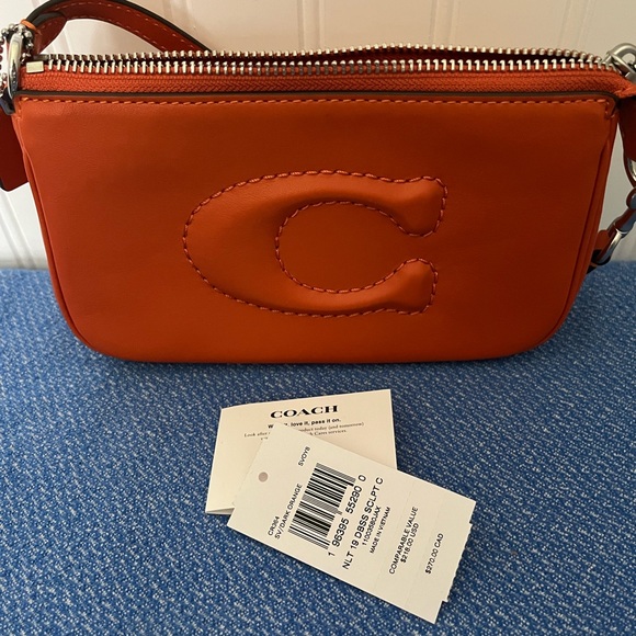 Coach Nolita 19 in Dark Orange, NWT - Picture 1 of 7